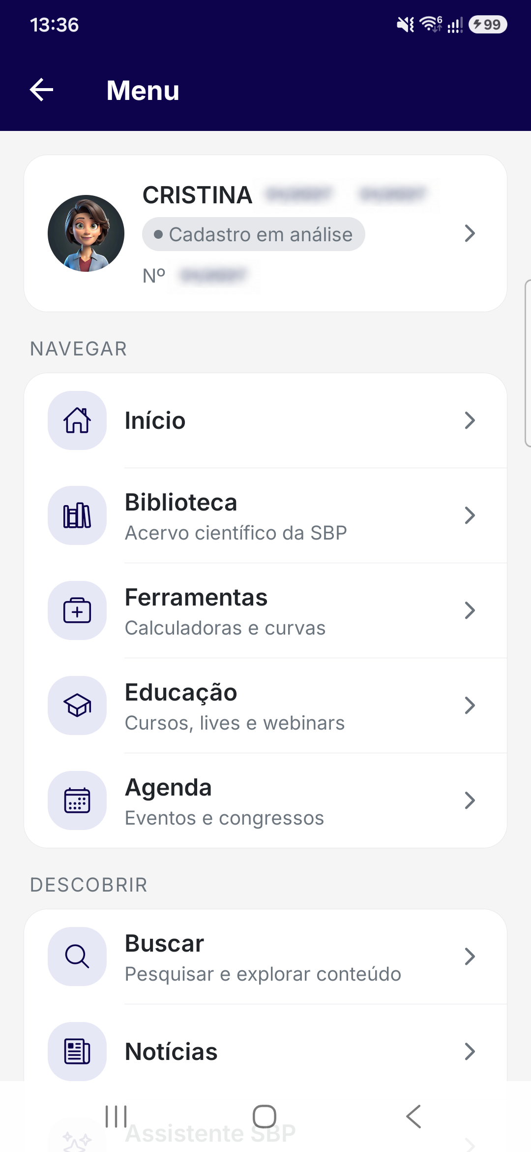 Menu principal