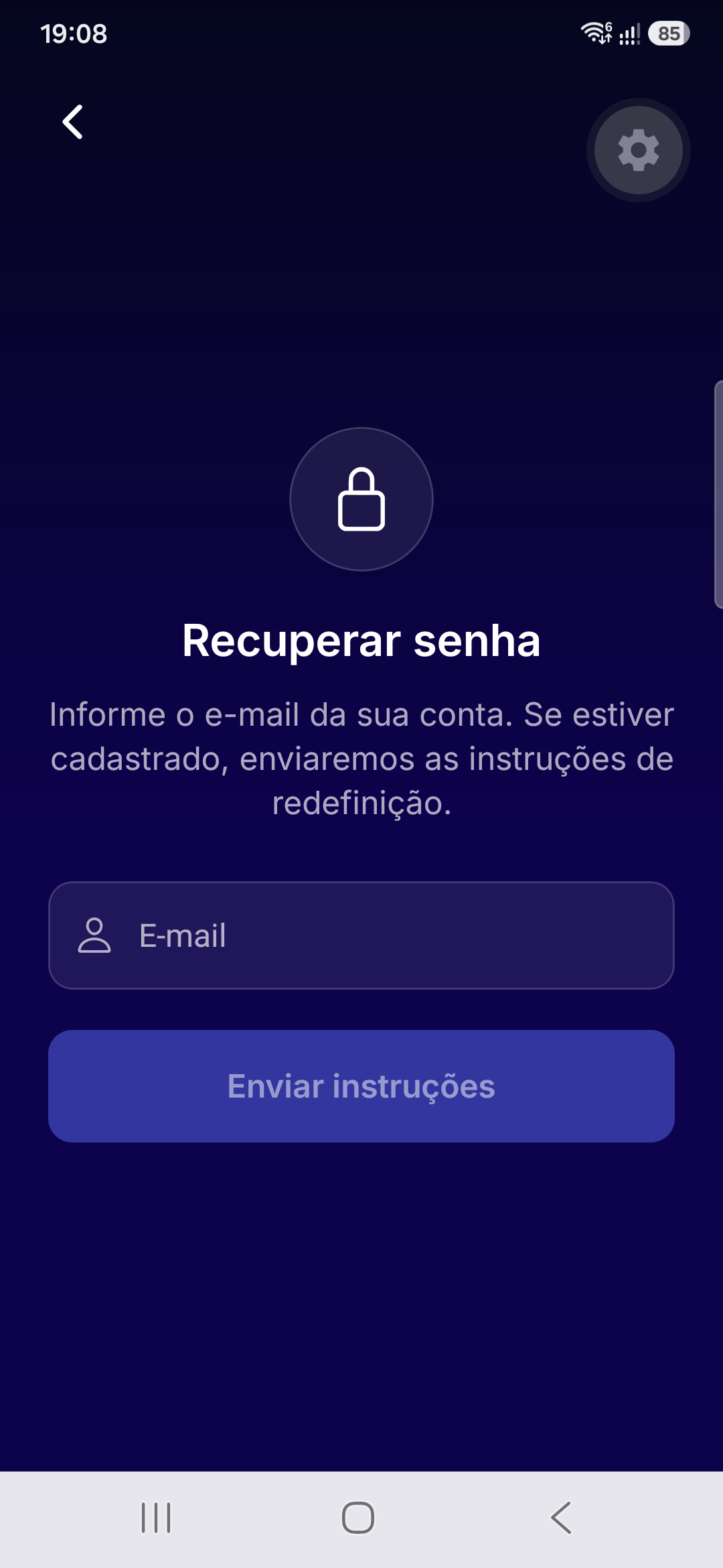Recuperação de senha