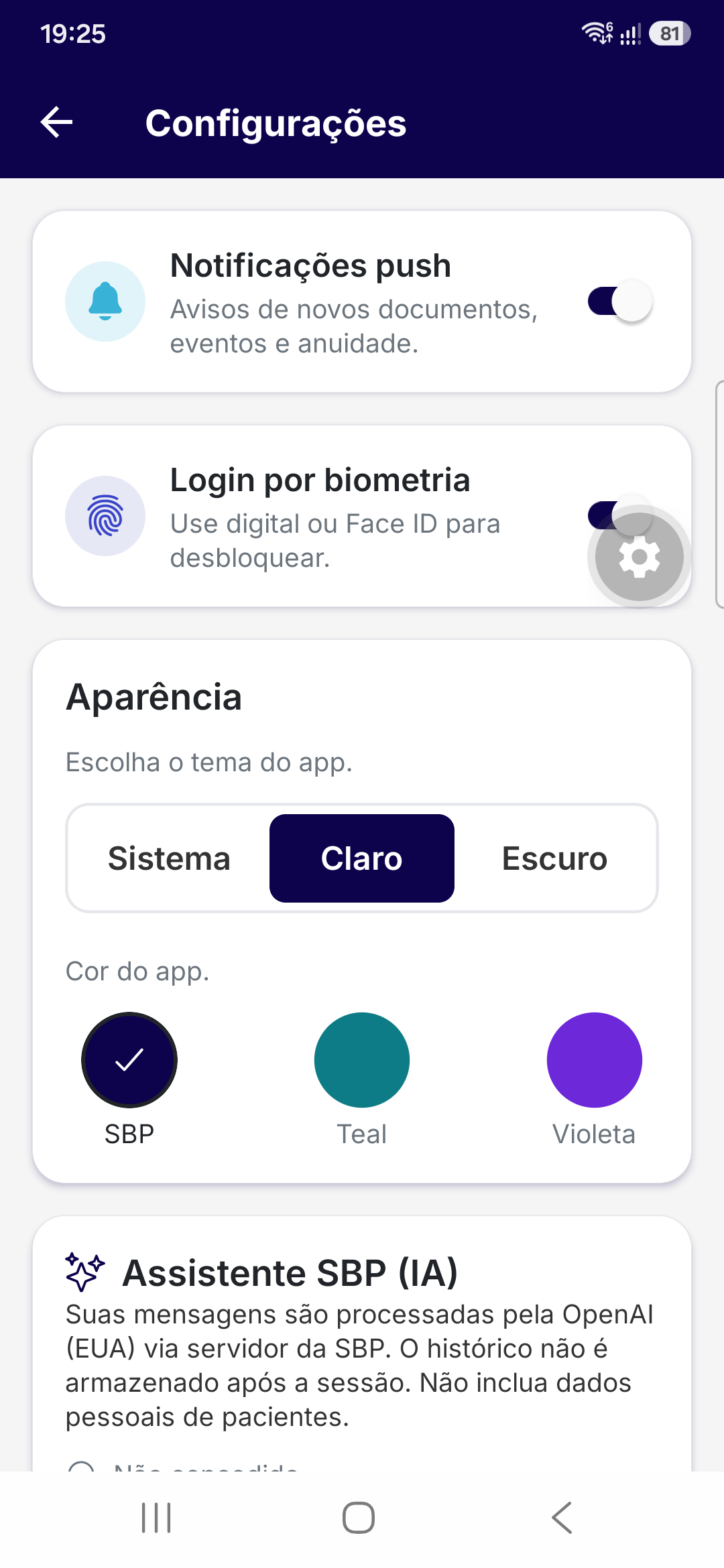 Configurações